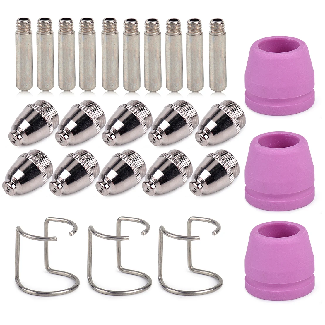 LETAOSK Plasma Cutter Consumable Torch Electrode Tip Nozzle Shield Cup Spacer Guide Kit fit for SG-55 AG-60 WSD-60