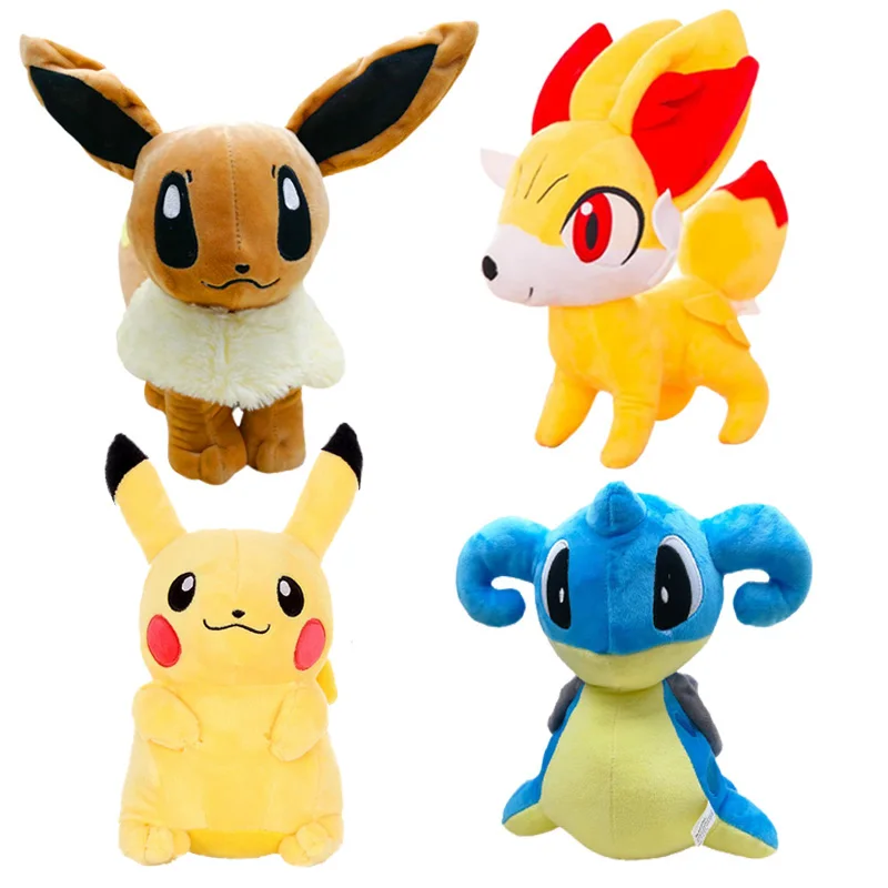 

30cm pikachu Lapras eevee Fennekin Marowak plush toy lovely anime doll hobby collection soft quality stuffed gift for girlfriend