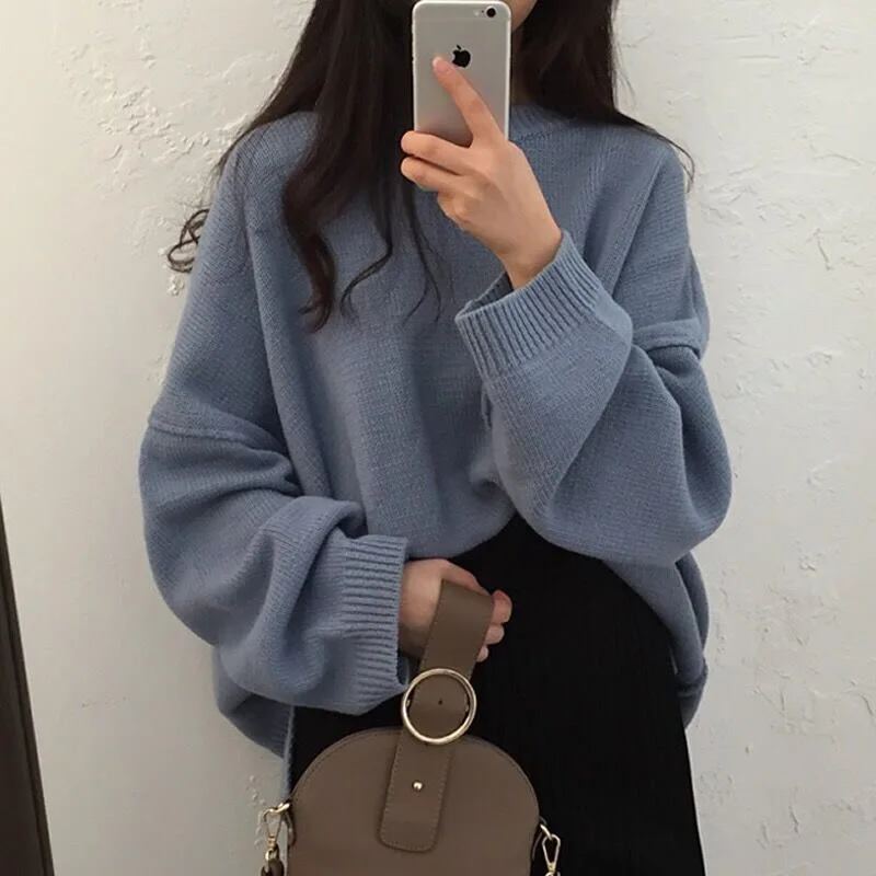 

pullover fall sweaters loose oversized japanese sweater long women split sweaters batwing kimono feminino fashion 2019