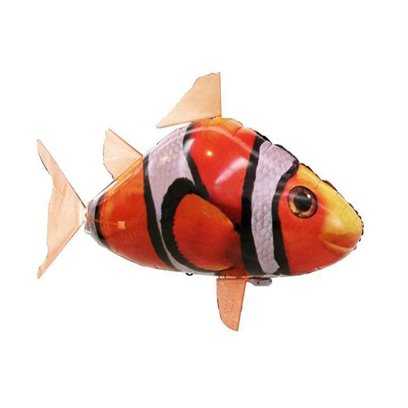 Remote Control Flying Shark Toy Clown Nemo Fish Balloons Inflatable Helium RC Air Plane Drone UFO with Light Best Christmas Gift