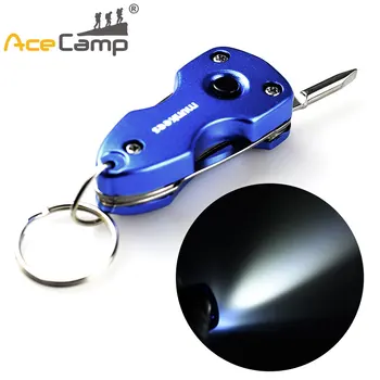 

AceCamp Mini Repair Pocket Folding Tool Keychain Outdoor Knife Bottle Opener Combination Tool Multi-function Tool