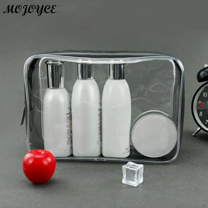 

Waterproof PVC Transparent Cosmetic Bag Women Travel Portable Clear Plastic Zipper Makeup Toiletry Clutch Organizer Case for Gir