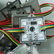 20 штук/String водонепроницаемый светодиодный модуль пиксела, 4 шт. SMD RGB 5050,1 шт. WS2801, 256 уровней серого, DC12V, 0.96 Вт