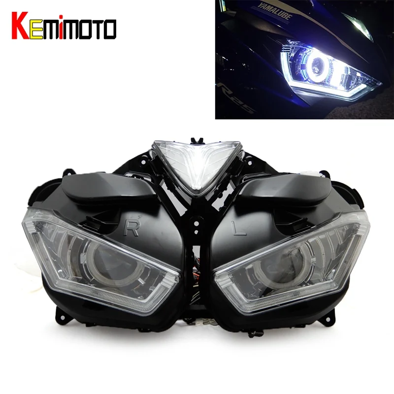 Мотоциклетная фара KEMiMOTO для YAMAHA YZF R25 R3 демонический глаз ангела ксеноновая