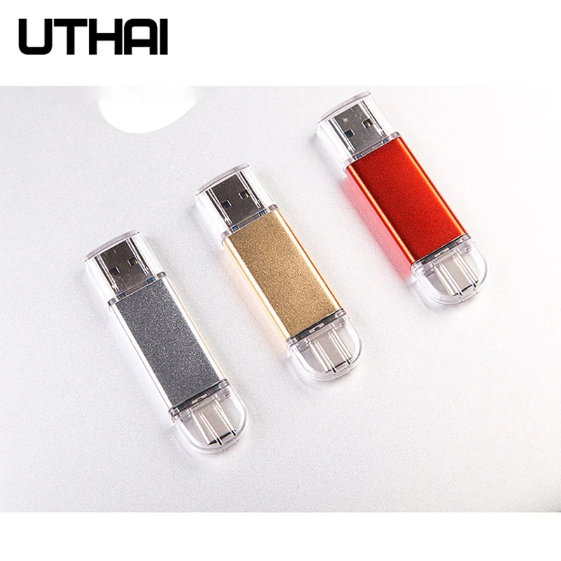 UTHAI C13 USB3.0 флеш-накопитель type-C/Micro/USB3.0 3в1 диск 32 Гб металлический флеш-накопитель 64 ГБ тип C Высокоскоростной U флеш-накопитель 16 Гб