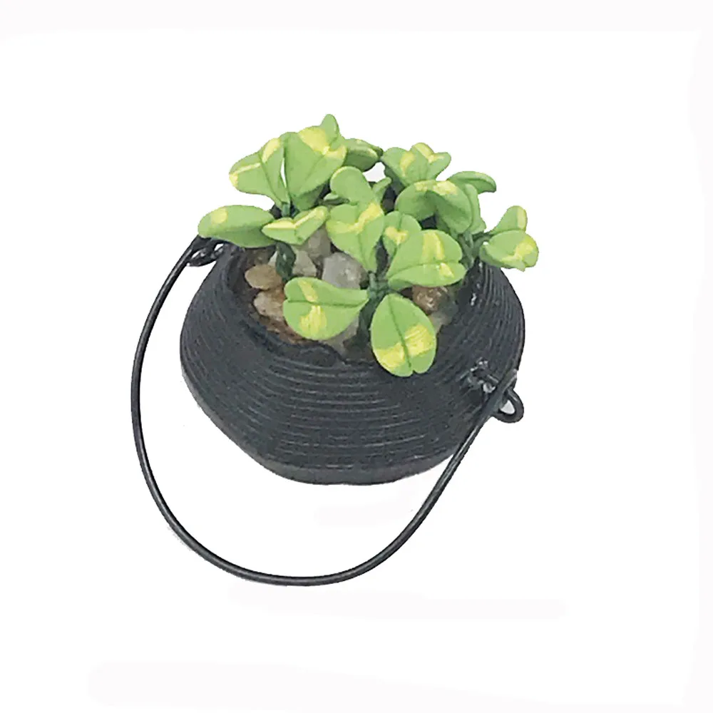 

Mini Dollhouse Miniature Green Plant in Terracotta Pot Fairy Garden Accessory