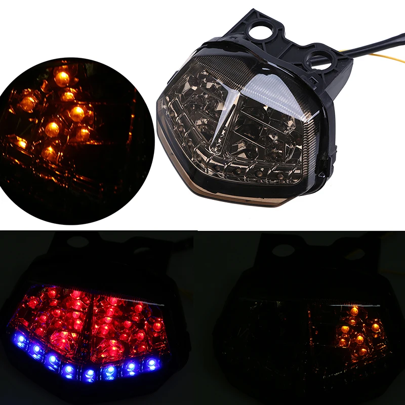 Motorcycle Rear Tail Light Brake Turn Signals Integrated LED Light for