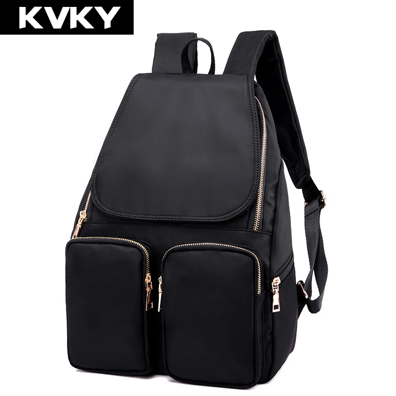 KVKY New Fashion Women Backpack High Quality nylon Waterproof Backpack School bag For Teenage Girls Back