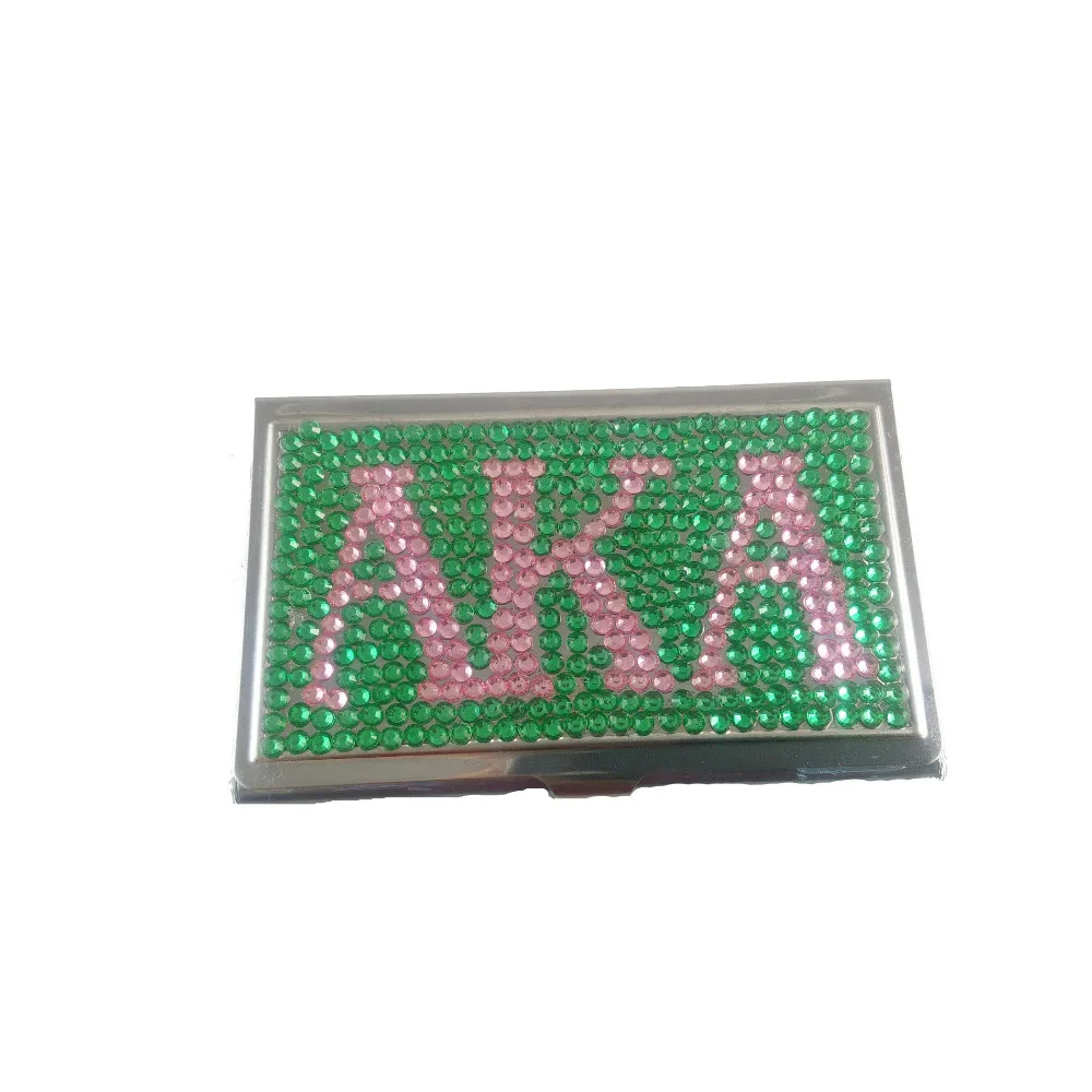 На заказ AKA Sorority роскошный продукт кристалл чехол для карт милый держатель для карт AKA ювелирные изделия бизнес Чехол