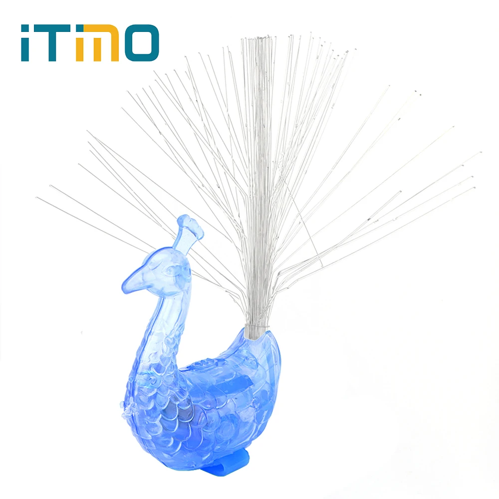 

ITimo Creative Peacock Finger Light Color Changing LED Night Light Gift For Children Indoor Lighting Cute Atmosphere Lamp