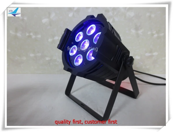 

6pcs/lot wedding decoration par64 China dmx mini led par wash light 7x18W RGBWAUV 6 in 1 Sound Activated for Stage Lighting