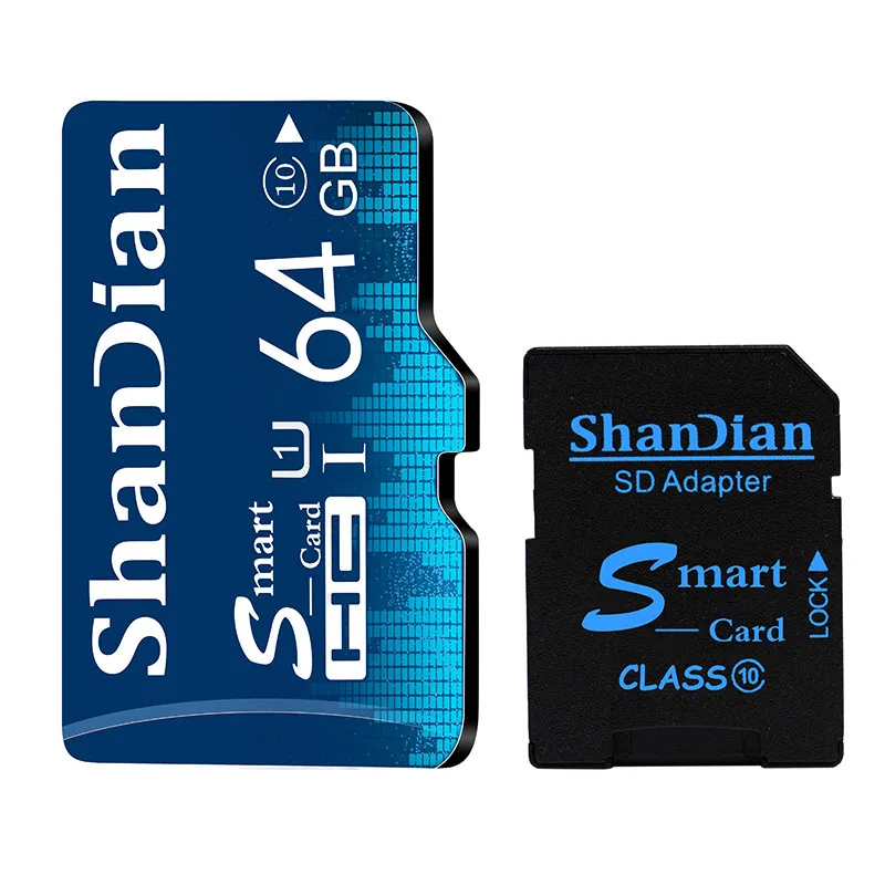 SHANDIAN полный размер sd-карта 4 ГБ 8 ГБ 16 ГБ 32 ГБ 64 ГБ реальная емкость карта памяти для камеры с розничной упаковкой - Емкость: 64 ГБ