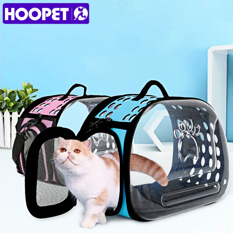 

HOOPET Fashion Small Pet Transparent Outdoor Remove Portable Shoulder Bag Handbag Carrier Bag