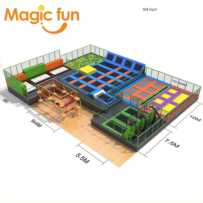 

MAGIC FUN indoor playground children large kids trampoline bungee park