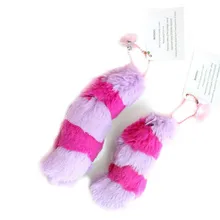 1 шт. прекрасный 2 стиль Алиса в стране чудес фиолетовый Чеширский кошачий хвост плюшевая Подвеска Мягкие плюшевые игрушки для детей Подарки