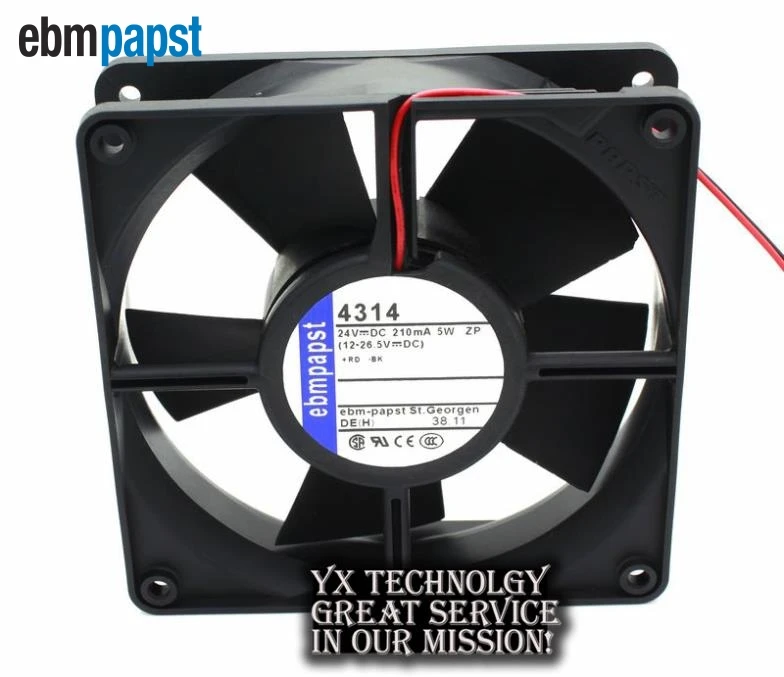 

Original 4314 12032 24V 5W dual ball bearing fan drive 2-wire120*120*32mm