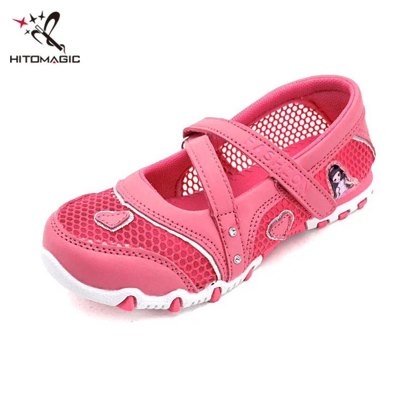 baratas HITOMAGIC Crianças Meninas Sapatilha Sandálias Menina Sandálias Princesa Do Bebê Da Menina Das Crianças do Verão Sapatos Da Marca Meninas Sapatos Princesa Tênis