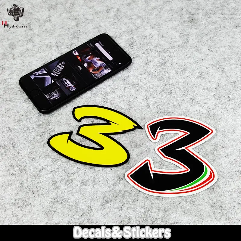 

NO.LN047 NO.3 Max Biaggi 3M Material Reflective Stickers MOTO GP Car Sticker Decals Racing Stickers Motorcycle
