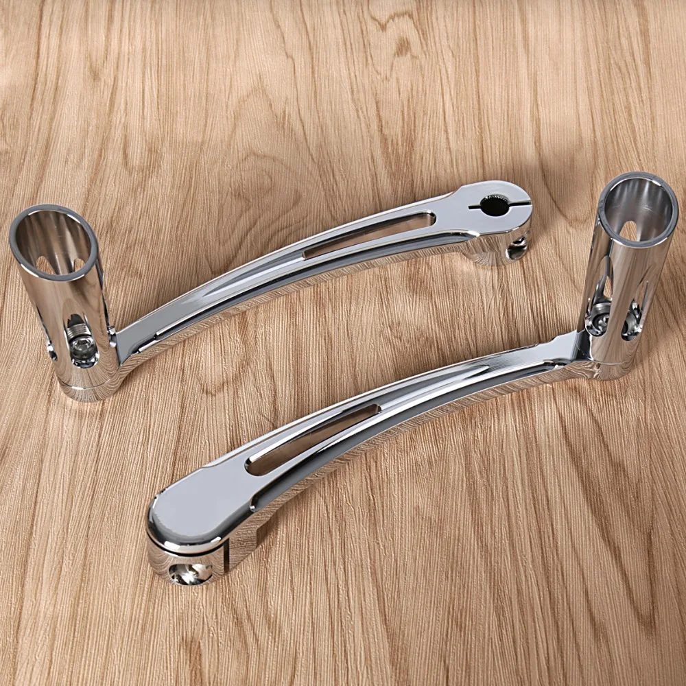 Chrome Shallow Cut Heel Toe Shift Lever&Shifter Pegs For Harley Touring 97-18 Chrome Shallow Cut Heel Toe Shift Lever&Shifter Pegs For Harley Touring 97-18