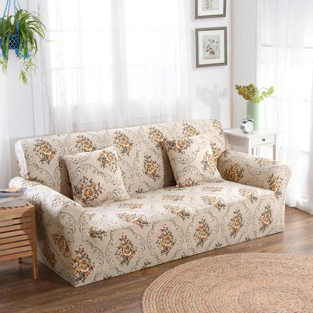 Us 23 5 50 Off Dreamworld Stretch Sofa Cover Spandex 3 Seats Covers For Living Room With Elastic Universal Modern Armrest Slipcover In