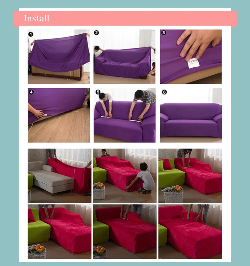 Плюшевые диван с тканевой обивкой Ipad Mini 1/2/3/4 местный толстые чехол диване Sofacvoers эластичные диванных чехлов одноцветное Цвет простой бархат
