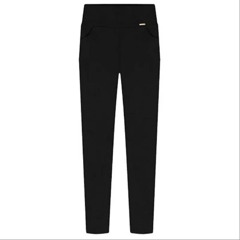 

WKOUD Women Casual Pencil Pants High Waist Stretch Solid Full Length Trousers Fall Blue Thin Leggings Female Slim Oversize P8434