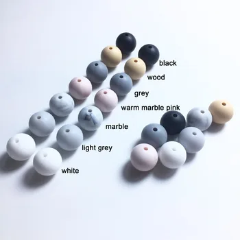 

Silicone Bead Teether 15MM Loose Bead Teether for Necklaces Candy colors Silicone Beads Silicone Teething Beads Teether