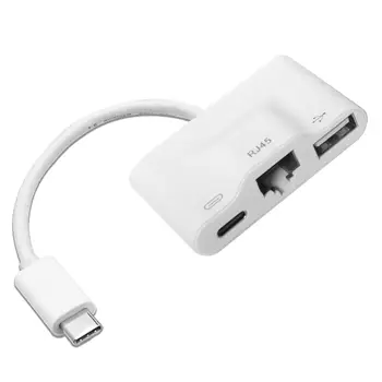 

Docking USB-C Type-C to Ethernet & USB2.0 Female & PD Power Multiport Adapter