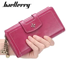 BAELLERRY, женский клатч, кожаный кошелек, Женский Длинный кошелек, Женский кошелек на молнии, вместительная сумочка для денег, кошелек для iPhone 7