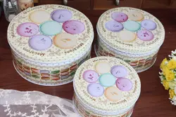 Конфеты, печенье элегантный коробка для миндального печенья 3 разных размеров в 1 наборы Европейский ретро стиль жестяные коробки для