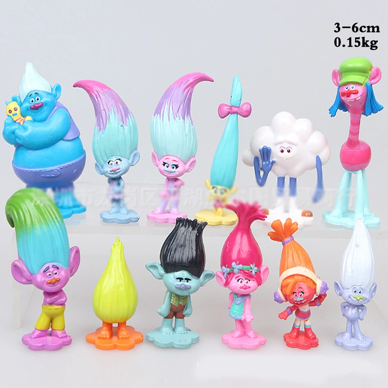 12pcs Trolls Figures Poppy Branch 