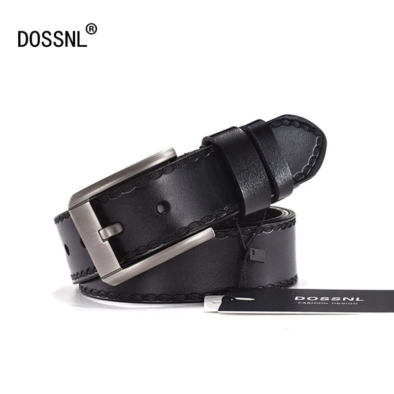 

DOSSNL High Quality Genuine Leather Decorative pattern Luxury Male Belts Jeans Elegant Casual Belt Vintage Buckle Waistband A043
