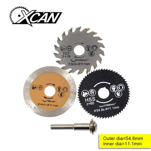 3pcs Out diameter 54.8 mm High Quality Mini circular saw blade wood cutting bladein Saw Blades