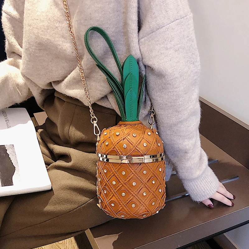 Роскошные Алмаз ананас модные женские туфли сумка Pu Сеть Кошелек мешок Crossbody