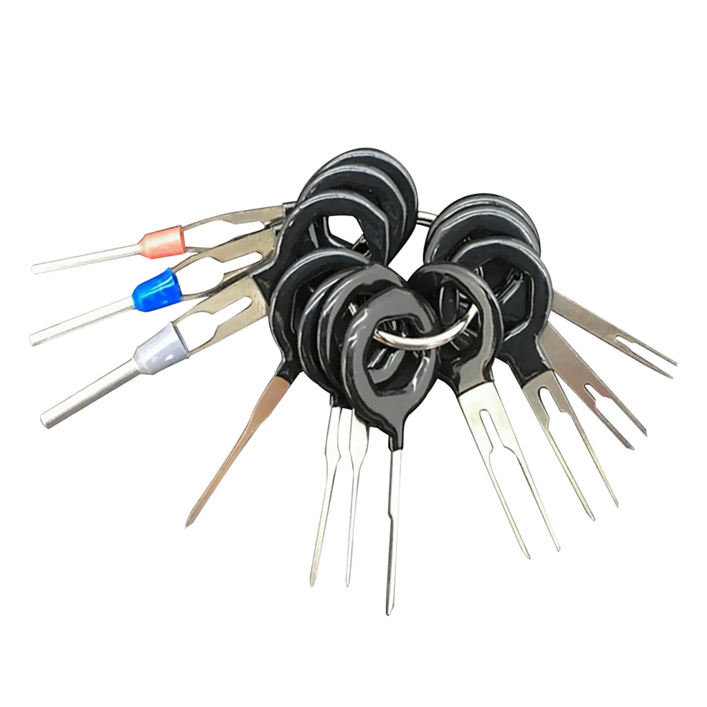11 Pcs Automotive Plug Terminal Remove Tool Set Key Pin Car Electrical Wire Crimp Connector Extractor Kit Accessories