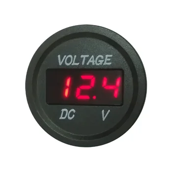 

2019 Input DC 12v-24v Led Display Waterproof Motorcycle Voltmeter Gauge Voltage Meter Led Digital Voltmeter For Motorcycle Car