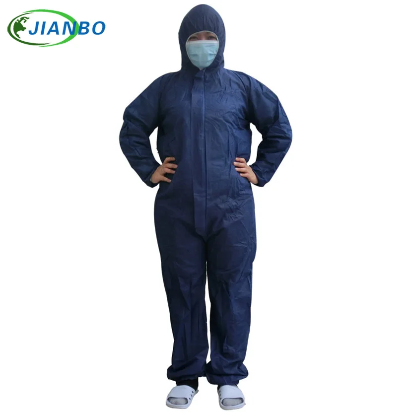 Disposable Protective Coverall Safety Protection Non woven Dust proof Clothing Cleanroom Garment Single use Hooded Suit