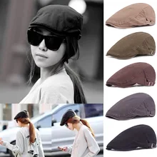 Регулируемый берет s Весна Лето Открытый Защита от солнца дышащие Bone Brim Шапки женские мужские в елочку Твердые Плоские береты кепки