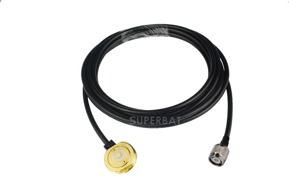 Superbat Vehicle Antenna NMO Mount 3/4 Inch Hole With 500cm RG58 Cable TNC Connector