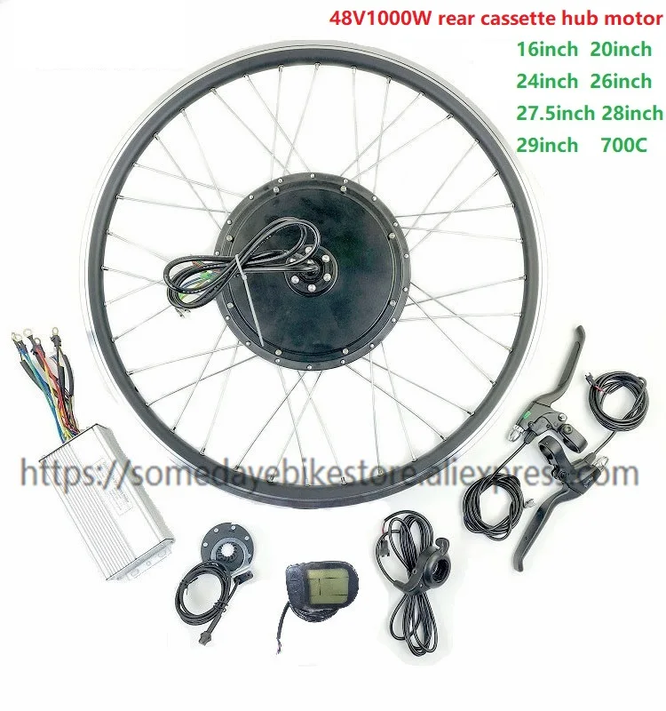 Когда-нибудь E-bike конверсионный комплект с дисплеем LCD5 20 24 26 27,5 28 29 700C 48V1000W EBIKE BLDC задний Кассетный Мотор Ступицы