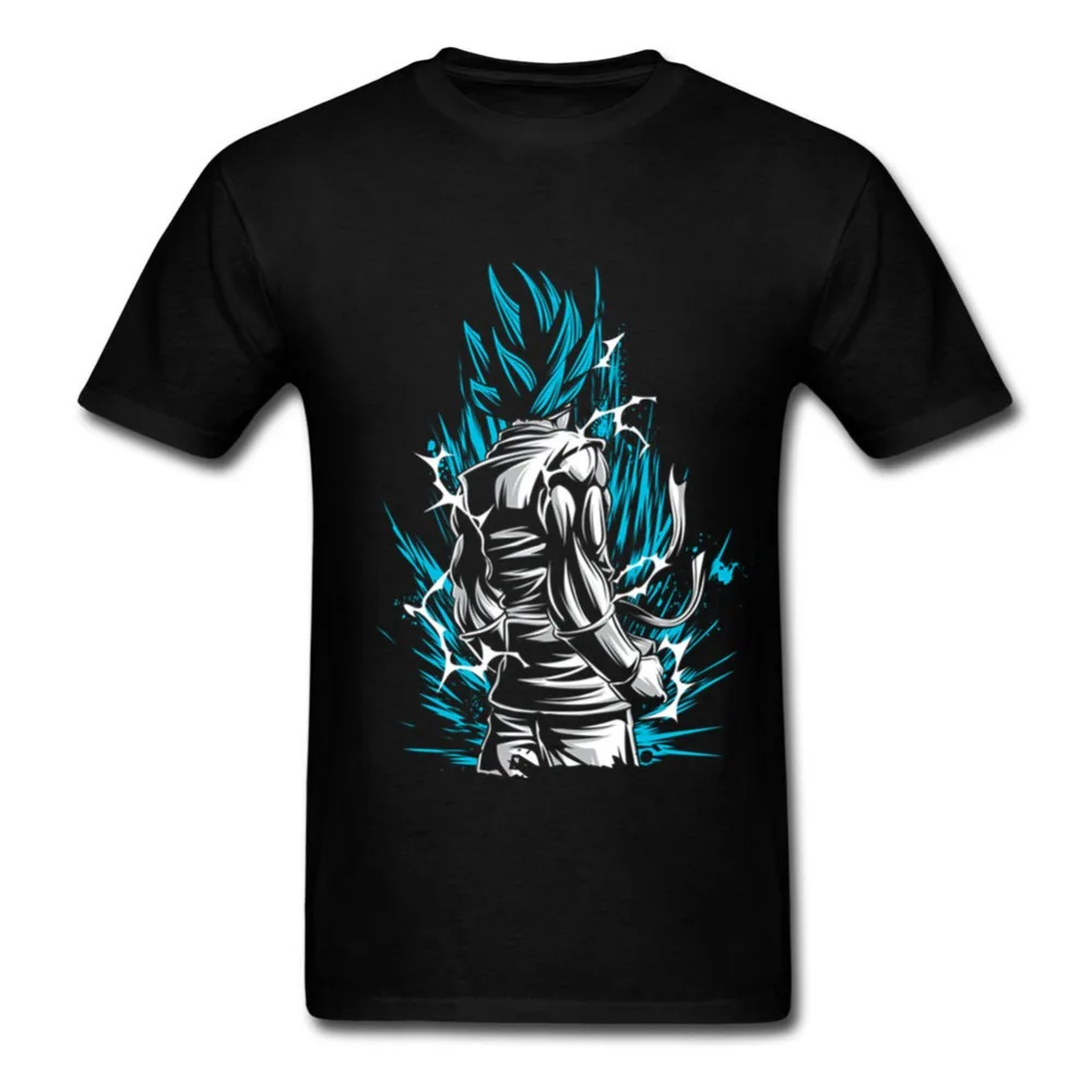 Новые синие Гоку футболки Dragon Ball человек майка 100% хлопок Круглый Средства ухода