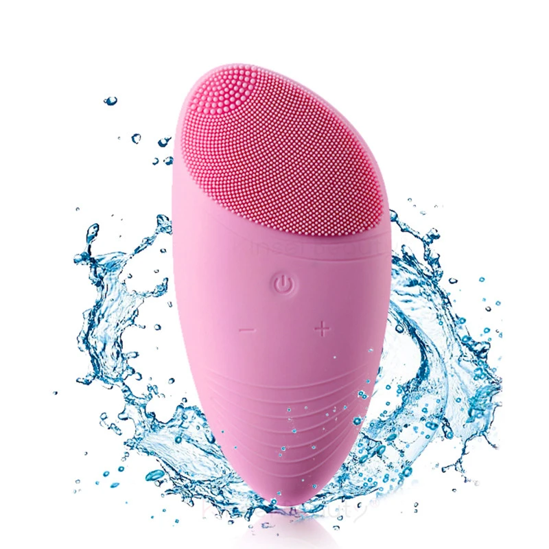 

Electric Silicone Facial Cleansing Brush Sonic Vibration Massage USB Rechargeable Smart Ultrasonic Face Cleaner Beauty Tool