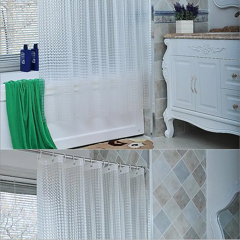 Water Effect Cube Design Resistance Bathing Shower Curtain Water Effect Cube Design Resistance Bathing Shower Curtain Fabric Eva Waterproof Home Bathroom Curtains In From Garden On