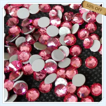 

50% off strong adhesive HIGH QUALITY SS6 1.9-2.1mm ROSE color with 1440 pcs each pack ; for dresses free shipping