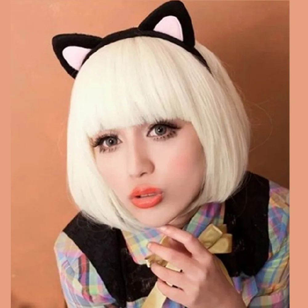Anime Kosplej Parik Belyj Prirodnyh Pryamoj Korotkij Bob Fullcap Korotkie Pariki Dlya Chernokozhih Zhenshin Sinteticheskie Halloween Party Kupit Nedorogo V Internet Magazine S Dostavkoj Sravnenie Cen Harakteristiki Foto