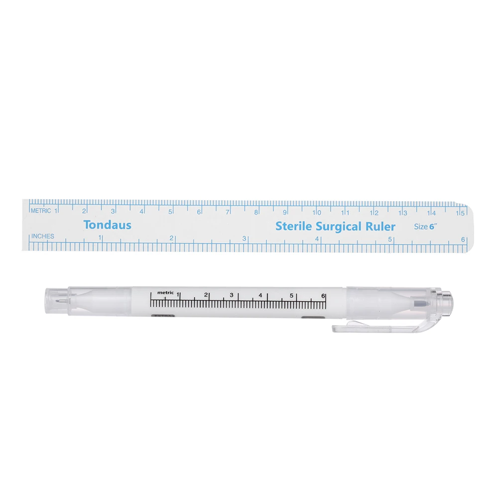 

2pcs Double-headed Tattoo Skin Marker Pen Eyebrow Tattoo Measure Paper Ruler for Permanent Makeup Tattoo Liner Draw Tools