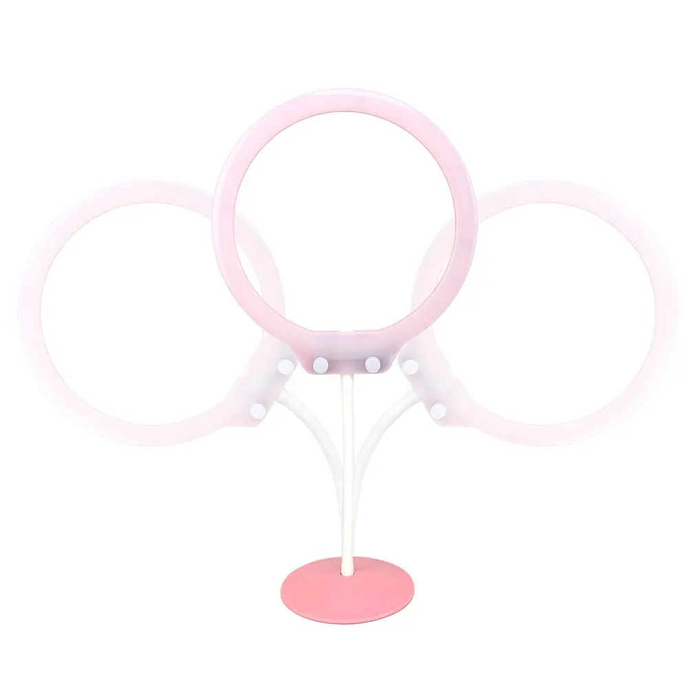Conduziu a Luz do Anel Fotografia com Grampo de Telefone Lâmpada para a Gravação de Vídeo Zomei Câmera Dimmable Lâmpada Foto Anel 3200 K-5500 k 11 Espelhos para maquiagem