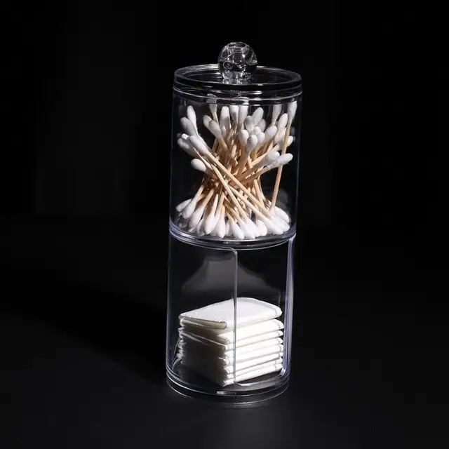 Best Price Cotton Swab Makeup Organizer Storage Box Container Make Up Cotton Pad Box Storage Case Organizer For Cosmetics