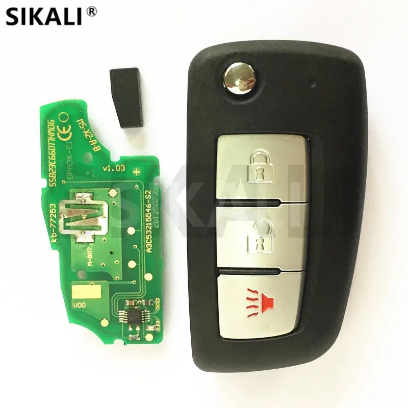 Sikali Новая усовершенствованная автомобиль дистанционного ключа для NISSAN МАРТА Qashqai Солнечный Sylphy Tiida X-Trail 433 мГц ID46 чип
