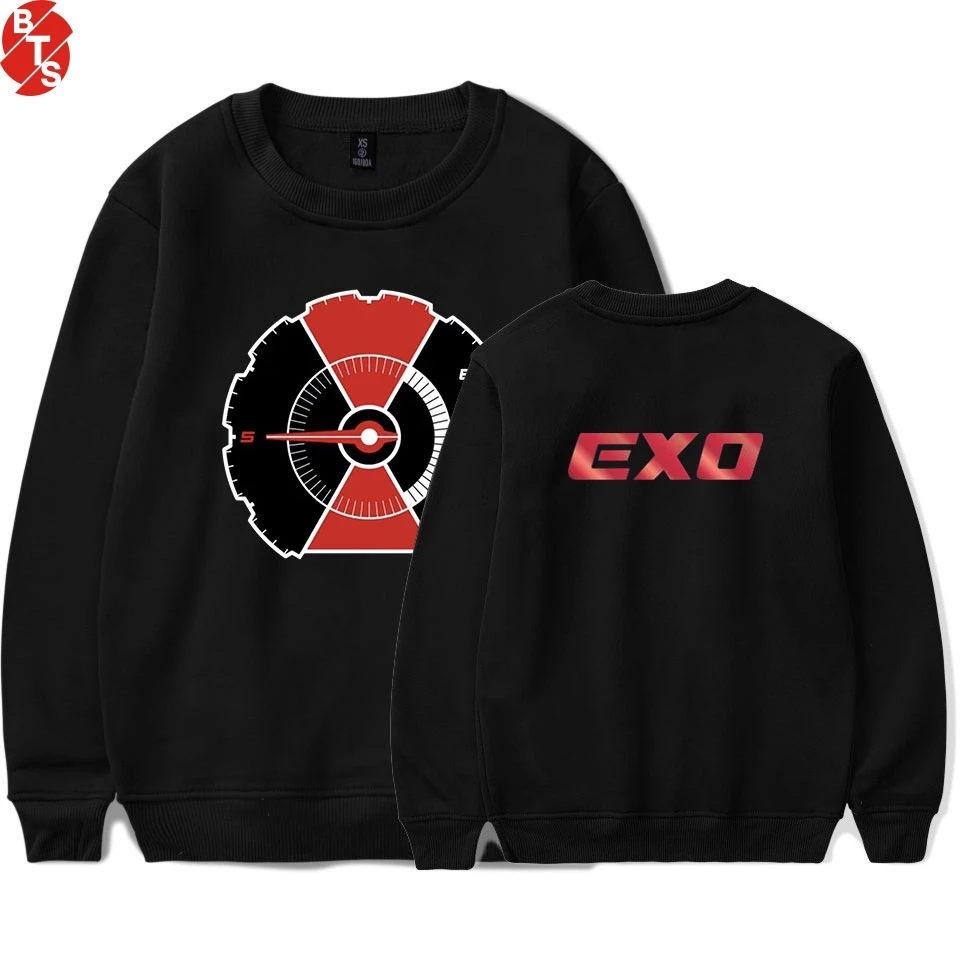 

EXO Kpop Printed O-Neck Sweatshirts Women/Men Long Sleeve Fashion Streetwear Sweatshirts 2018 Hot Sale Casual Trendy Clothes